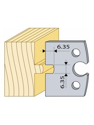 Logosol 40mm M2 HSS Profile Knives (4mm Pair) 94411