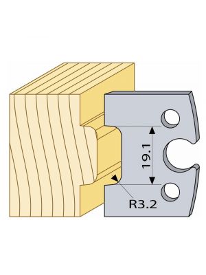 Logosol 40mm M2 HSS Profile Knives (4mm Pair) 94642