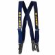 Prison Blues Button Suspenders (Large) X-Back
