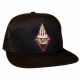 The Art of Felling Timber 7 Panel Flat Bill Hat (Gold Logo) Black